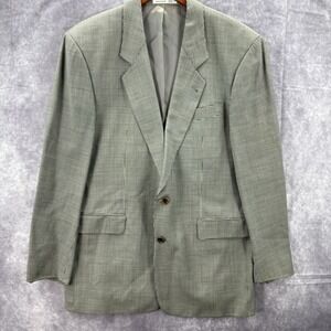 VTG Hugo Boss Suit Jacket Mens 42L Check Virgin Wool Blazer Germany